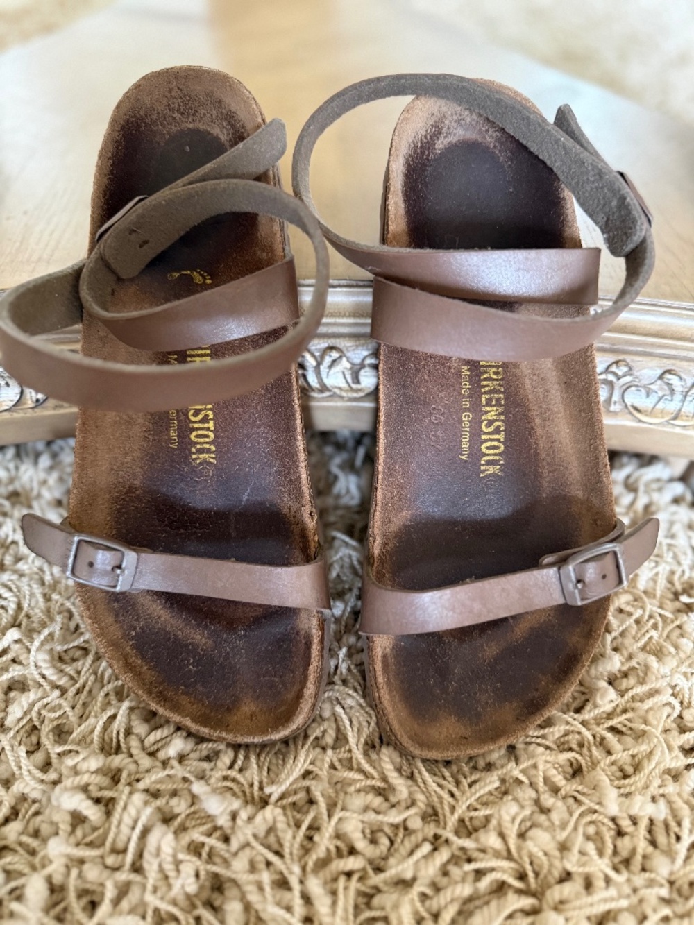 Birkenstock Daloa Mocha Leather Ankle Sandals Women's Size 39